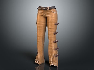 Modern Pants Steampunk Pants Women's Trousers Women's Trousers 3d model