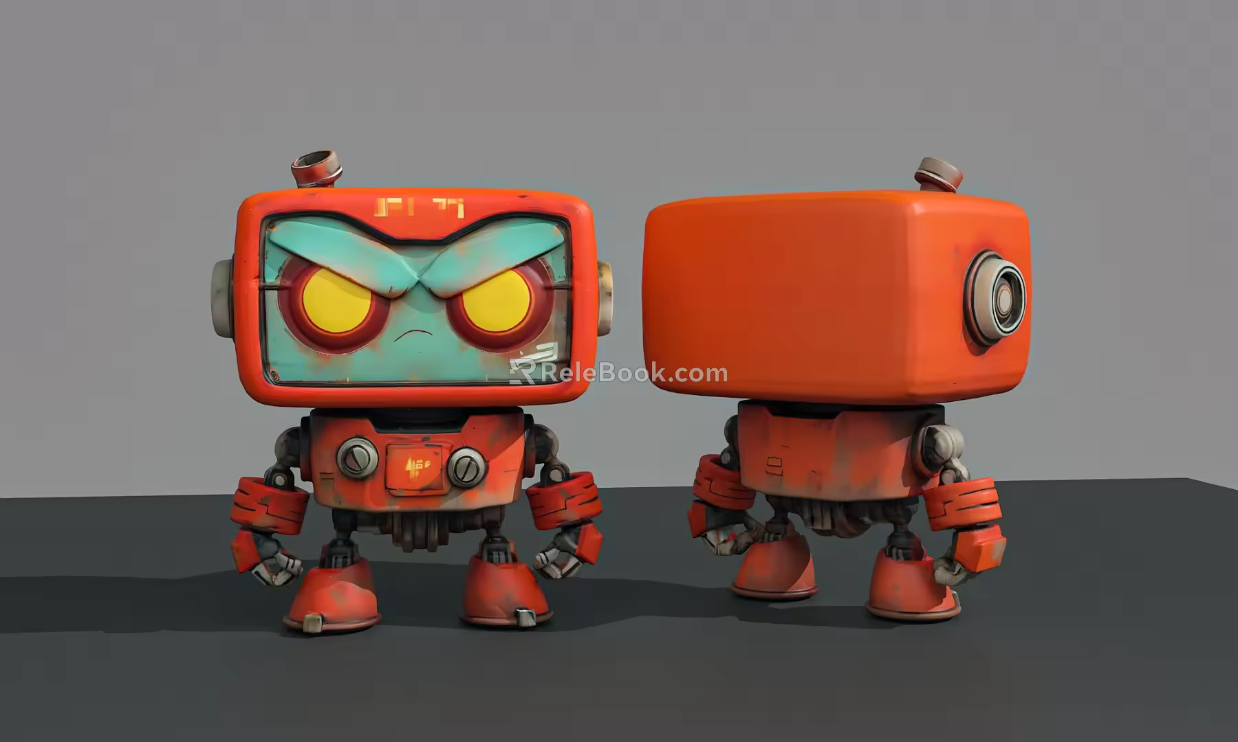 Robot Retro Robot Intelligent Robot Old Robot Small Robot Color Robot 3d model