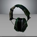 Green And Brown Camouflage Electronic Headphones With Soft Ear Cups And Adjustable Headband