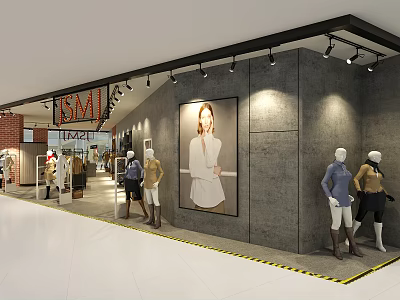 Industrial LOFT Clothing Store 3d model