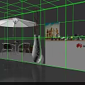 HUAWEI Brand Photo Check in Spot With White Umbrella Tables Chairs And Red Balloons