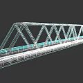 White Steel Truss Railway Bridge Structure with Steel Frame for Train Passage