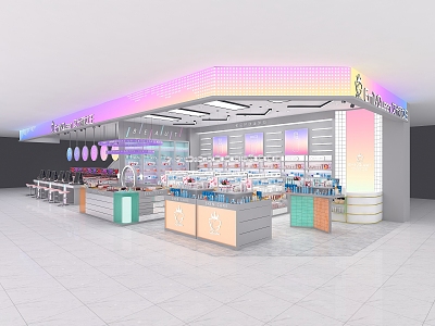 Cosmetics Store Shopping Mall Cosmetic Skin Care Perfume 3d model