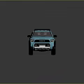 Blue Toyota SUV With Black Roof Rack Tan Wheels And Exterior Design