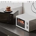 Home Kitchen Appliances Black And White Toaster Ovens Baking Pancakes And Roasting Meat