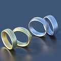 Simple Elegant Gold And Silver Band Rings For Fashion Jewelry Collection