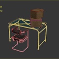 Children's Desks and Chairs Desks and Chairs Student Desks and Chairs Learning Desks and Chairs PBR 3d model