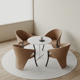 Modern leisure table and chair combination negotiation table and chair combination 3d model