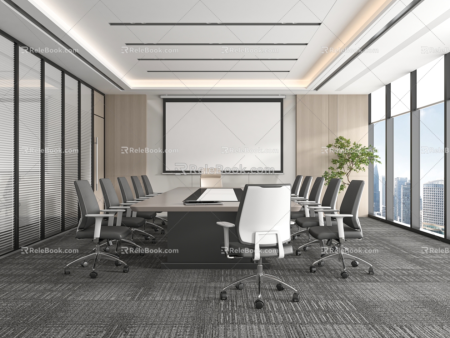 Meeting Room Meeting Tables and Chairs 3d model