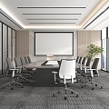 Meeting Room Meeting Tables and Chairs 3d model