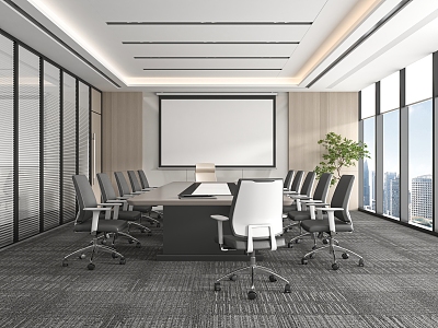 Meeting Room Meeting Tables and Chairs 3d model