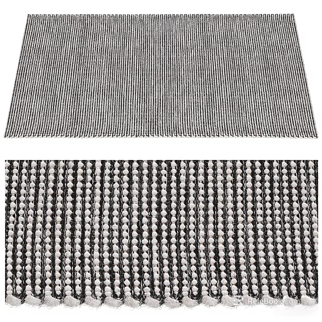 Stylish Square Rug With Geometric Pattern And Woven Texture For Home Decor 3d model