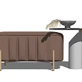 modern bed end stool sofa stool 3d model