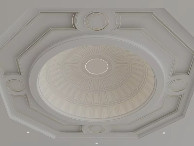 European-style ceiling 3d model