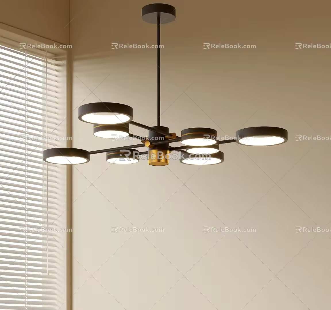 Modern Minimalist Chandelier Nordic Style Chandelier Mediterranean Style Chandelier Study Lamp Combination Dining Room Lamp 3d model