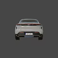 White Porsche SUV With Black Roof UK License Plate Modern Exterior And Black Wheels