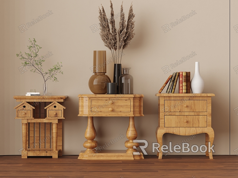 French Log Bedside Cabinet model