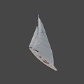 J-Class Yacht Endeavour Sailing 3d model