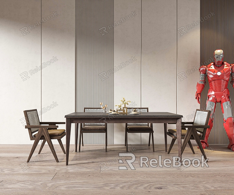 New Chinese Dining Table and Chair Combination Table and Chair model