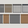 Various Metal Decorative Panels With Different Surface Textures And Colors 3d model