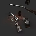 Vintage Firearms Collection Featuring Rifles Shotgun Bullets Ammunition And Magazines