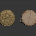 Traditional Handwoven Household Items With Covered Basket And Decorative Container