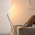 Modern Minimalist Floor Lamps With Different Metal Frame Designs And Soft Lighting