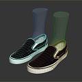 Cloth Shoes Flat Shoes Canvas Shoes Old Cloth Shoes Dad Shoes Casual Running Shoes Beans Loafers 3d model