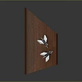 Two Origami Cranes Perched on Wooden Shelf by Window with Outdoor Plants Background