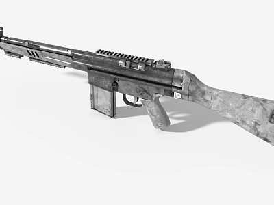 Game Movie Character Using Tactical Military Rifle With Metal Body And Magazine 3d model