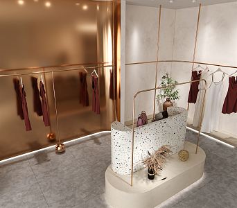 Light Luxury Women's Clothing Store Clothing Store 3d model