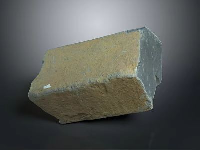 Solid Natural Stone Piece With Rough Surface And Natural Earthy Texture Details 3d model