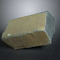 Solid Natural Stone Piece With Rough Surface And Natural Earthy Texture Details