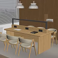 Modern Desk and Chair Reading Table Reading Table Library Reading Table 3d model