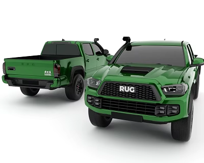 Car Motor Vehicle Pickup Truck Dark Green Small Pickup Truck 3d model