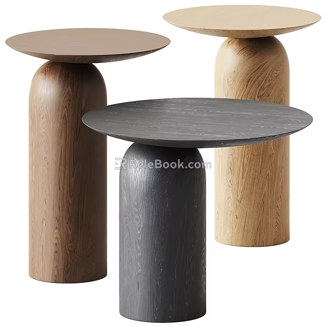 Nordic Side Table Solid Wood Side Table Corner Table 3d model