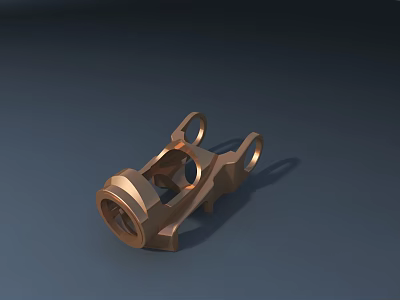 Road Infrastructure Metal Component with Ring Structure and Bracket Design for Highway Support 3d model