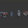 Sci Fi Mechanical Components With Various Designs And Colorful Structural Elements