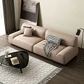 modern double sofa 3d model