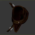Handcrafted Brown Leather Holster With Stitching And Metal Buckle Design Details