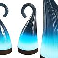 Modern creative gradient table lamp art glass table lamp courtyard wall lamp creative glass table lamp glass shaped table lamp wall lamp 3d model