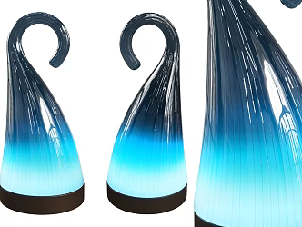 Modern creative gradient table lamp art glass table lamp courtyard wall lamp creative glass table lamp glass shaped table lamp wall lamp 3d model