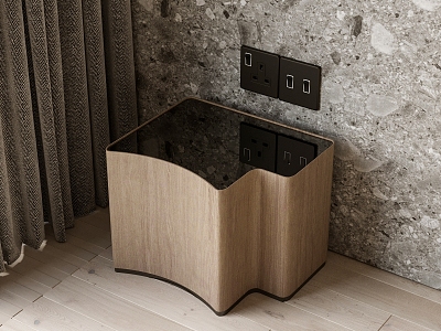 Modern bedside table 3d model