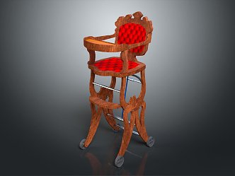 European Children's Chair Children's Chair Wooden Chair Low Chair Low Chair 3d model