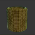 Wooden Cylindrical Architectural Decorative Element With Vertical Grooves For Building Exterior