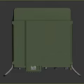 Green Military Electronic Device With Metal Casing Side Handles Multiple Ports And Control Buttons