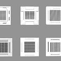 Various Modern Air Conditioning Vents in Different Design Styles for Home Interior 3d model