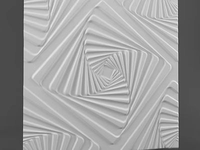 White Smooth 3D Textured Decorative Wall Design with Spiral Geometric Patterns for Modern Interior Spaces 3d model