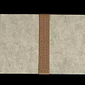 Decorative Ornament Set With Gray Textured Box Brown Strap And Metal Clasp