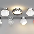 Modern Ceiling Lights With Various Designs Different Shapes White Pink Shades And Chrome Bases